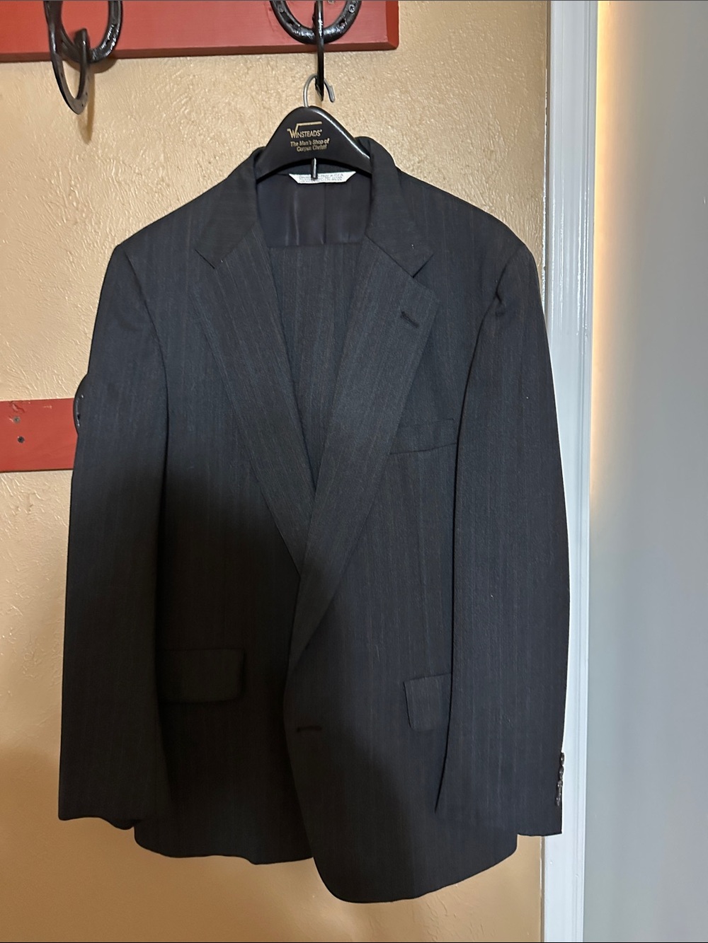 Men's Black Pinstripe Suit Jacket - Tailored Classic